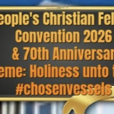 PCF Convention 2026 – Holiness unto the Lord! #chosenvessels